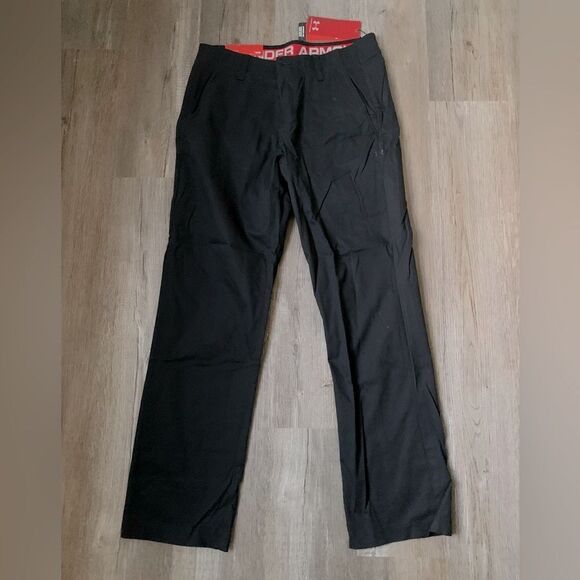Under Armour Straight Leg Dress Pant Casual Pant Black men’s Size 34 x 32 New - Picture 1 of 6